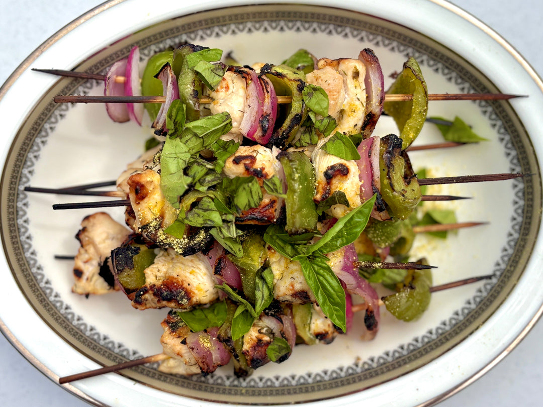 Dill Pickle BBQ Chicken Skewers