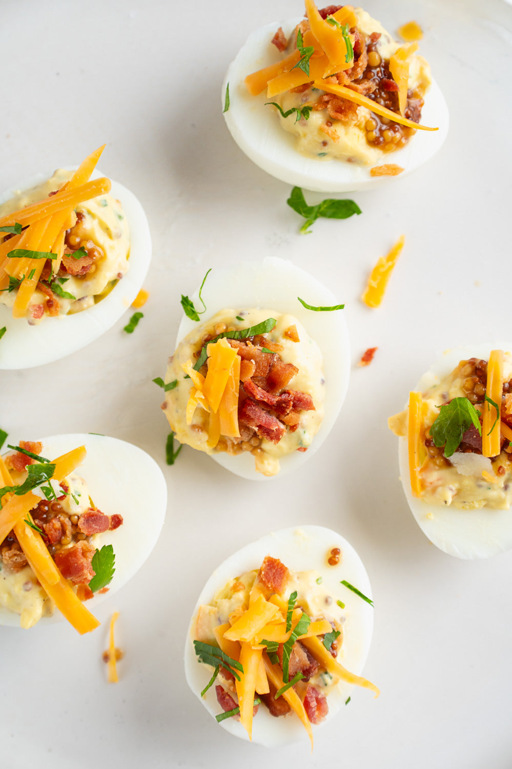 Bacon & Cheddar Devilled Eggs
