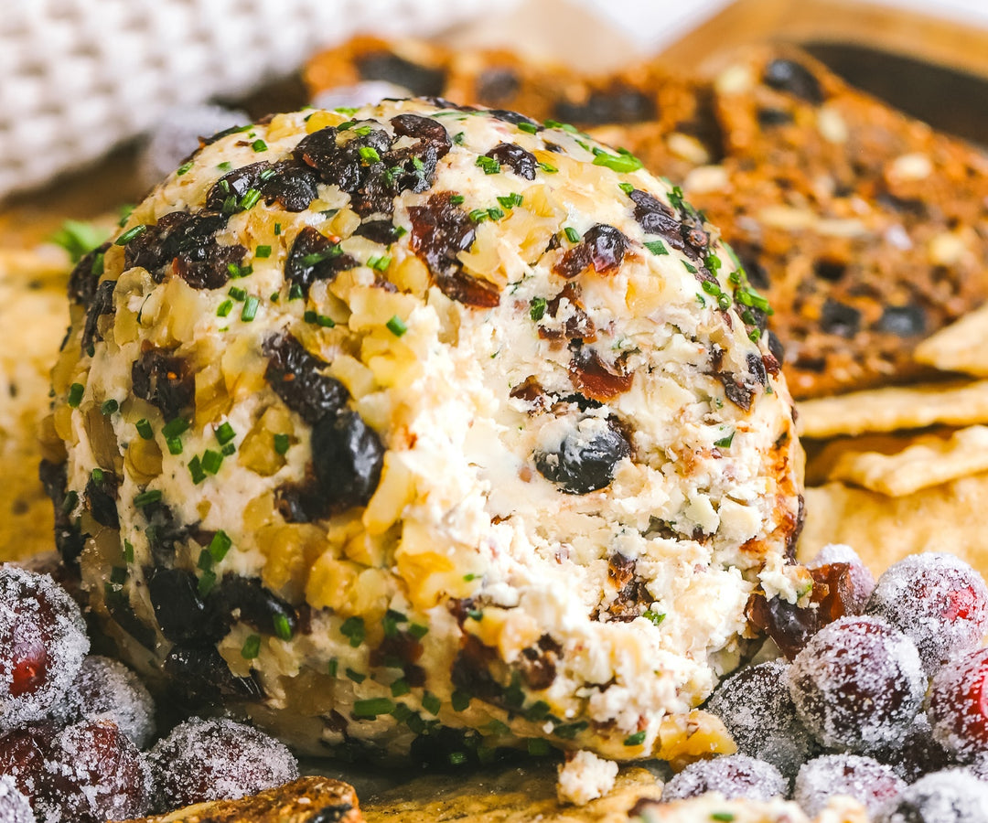 Festive Cranberry Walnut Gouda Cheese Ball